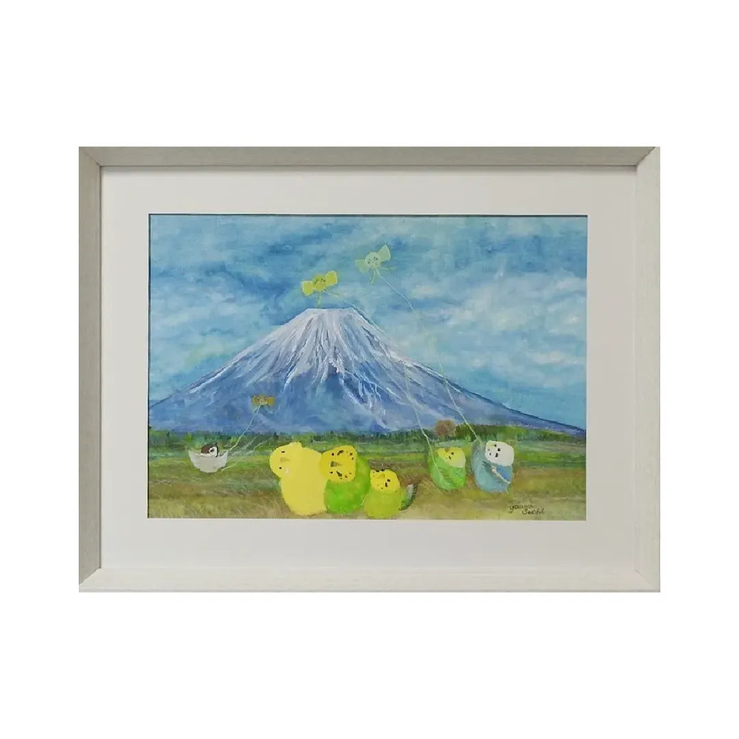 “凧揚げインコたち”