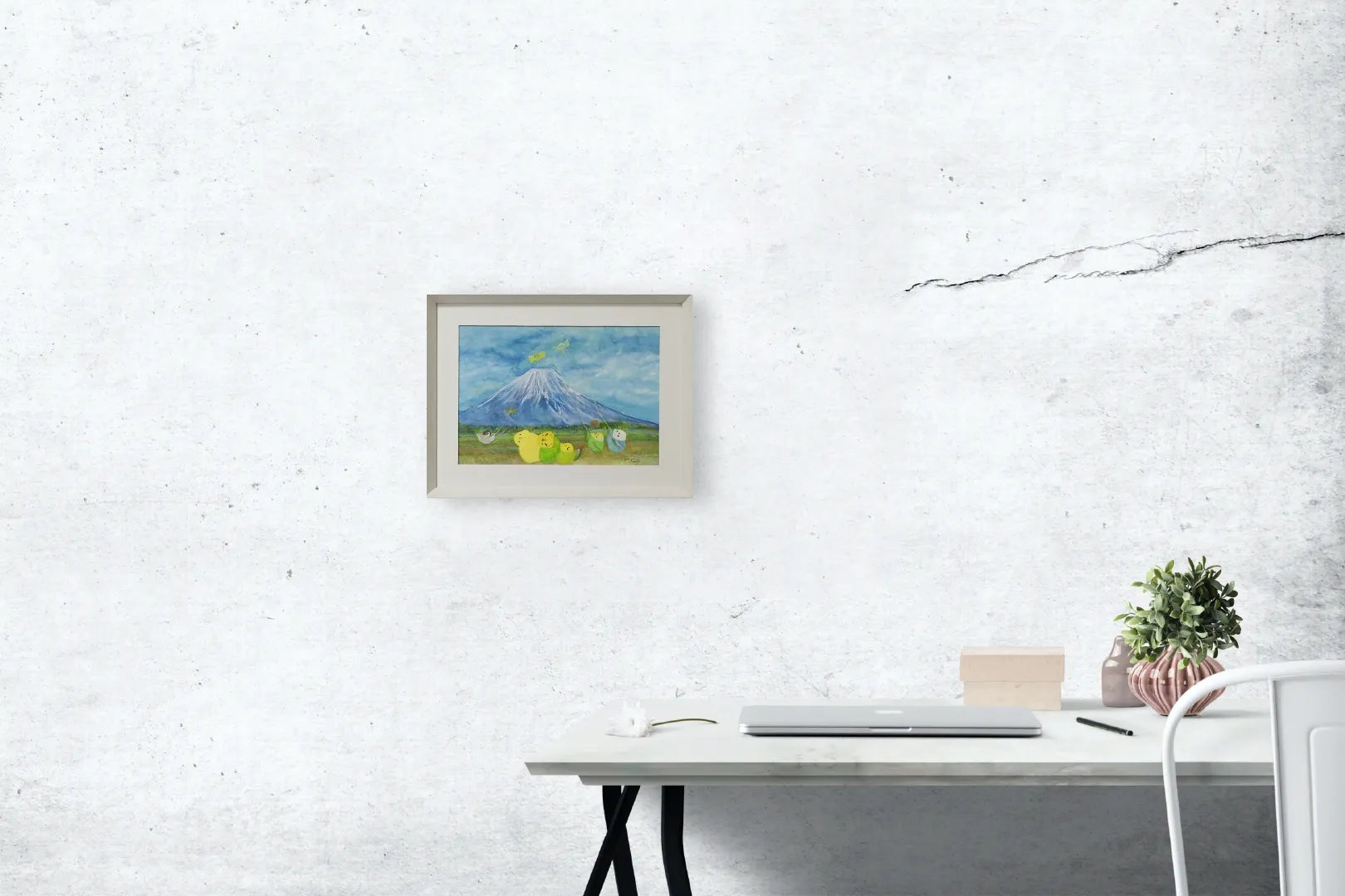 “凧揚げインコたち”