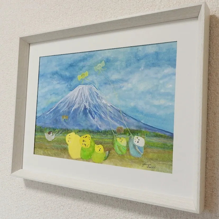 “凧揚げインコたち”